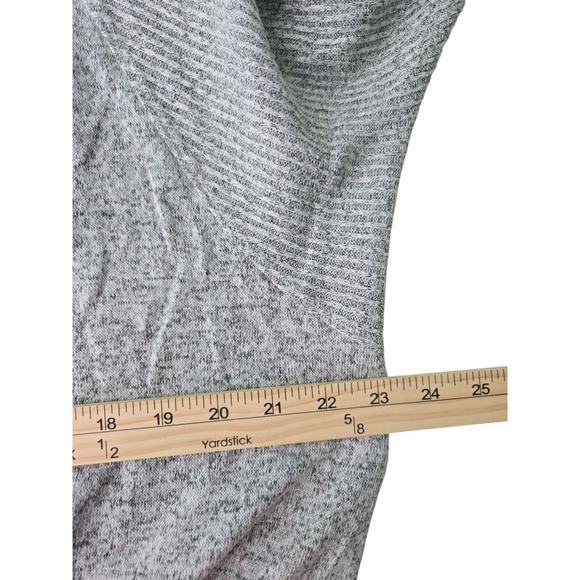 SO Lounge Life Womens Top Medium Gray Knit Long Sleeve Tie Front Casual - Picture 9 of 10